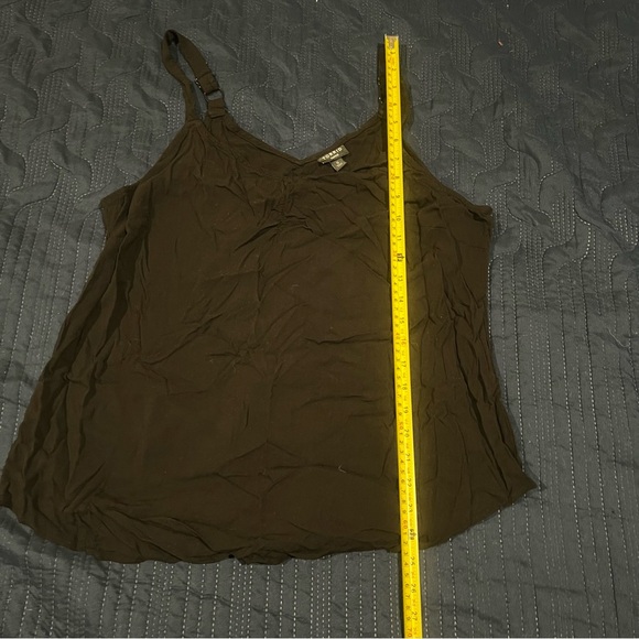 Torrid Sophie Black Ruched Cami Tank Top | Size 0 (L/XL) | Rayon Stretch - Picture 5 of 14